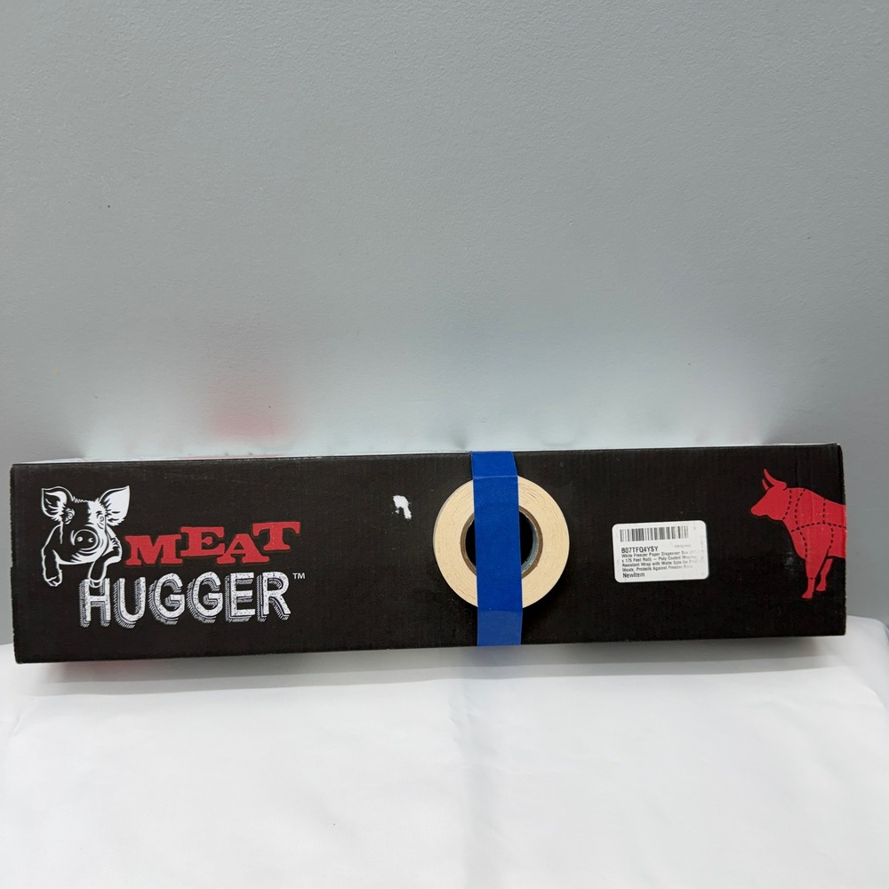 Meat Hugger White Butcher Paper with Dispenser & Tape 17.25 in x 175 ft USA Made